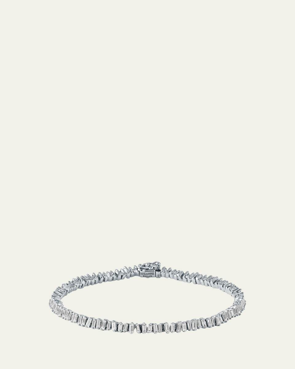 Fireworks 18k White Gold Baguette Diamond Bracelet